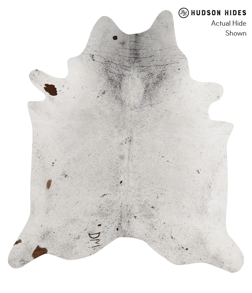 Salt and Pepper Black XX-Large Brazilian Cowhide Rug 7'10"H x 7'1"W #83583 by Hudson Hides