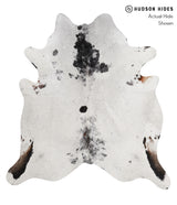 Salt and Pepper Black X-Large Brazilian Cowhide Rug 7'2"H x 6'8"W #83586 by Hudson Hides
