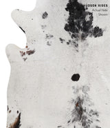 Salt and Pepper Black X-Large Brazilian Cowhide Rug 7'2"H x 6'8"W #83586 by Hudson Hides