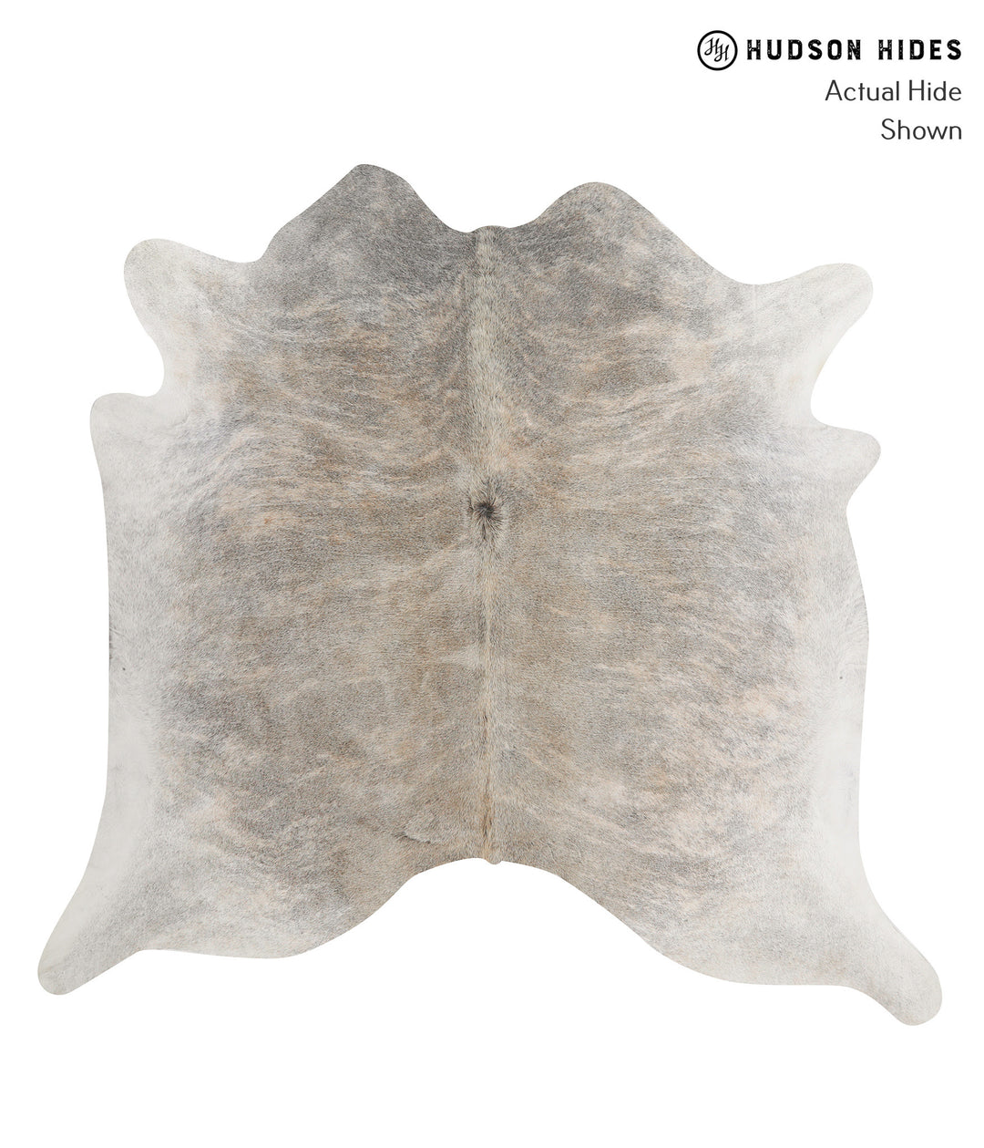 Medium Grey X-Large Brazilian Cowhide Rug 6'10"H x 7'2"W #83656 by Hud