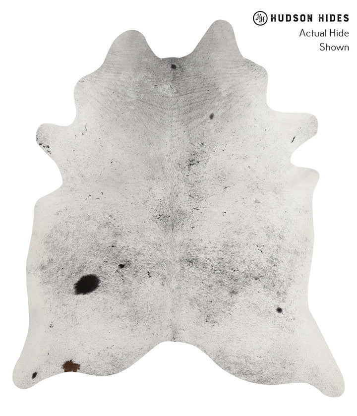 Salt and Pepper Black XX-Large Brazilian Cowhide Rug 7'10"H x 6'11"W #83673 by Hudson Hides