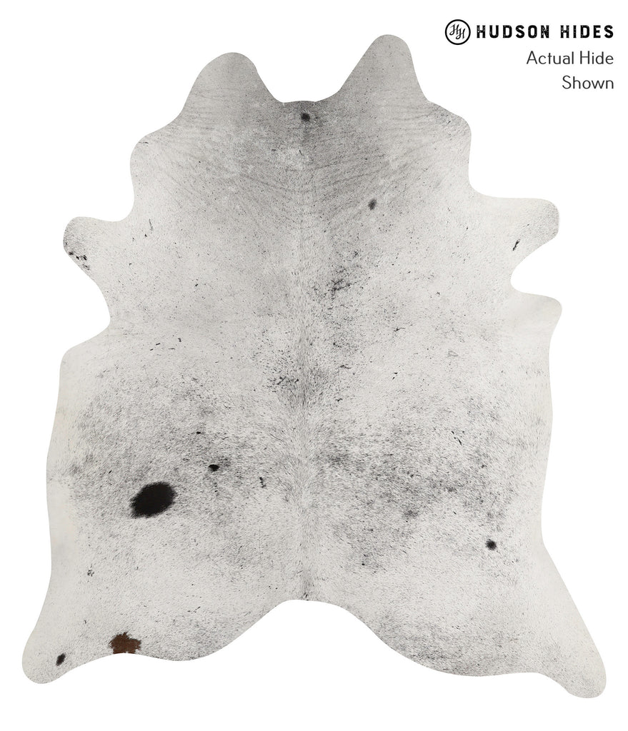 Salt and Pepper Black XX-Large Brazilian Cowhide Rug 7'10"H x 6'11"W #83673 by Hudson Hides