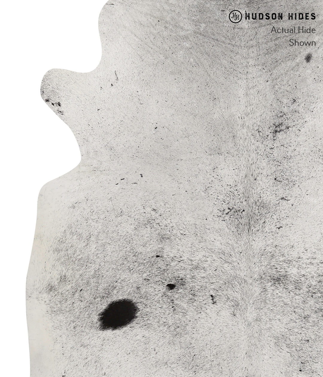Salt and Pepper Black XX-Large Brazilian Cowhide Rug 7'10"H x 6'11"W #