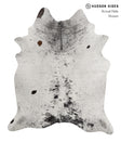 Salt and Pepper Black X-Large Brazilian Cowhide Rug 7'1"H x 5'11"W #83684 by Hudson Hides