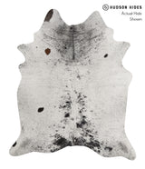 Salt and Pepper Black X-Large Brazilian Cowhide Rug 7'1"H x 5'11"W #83684 by Hudson Hides