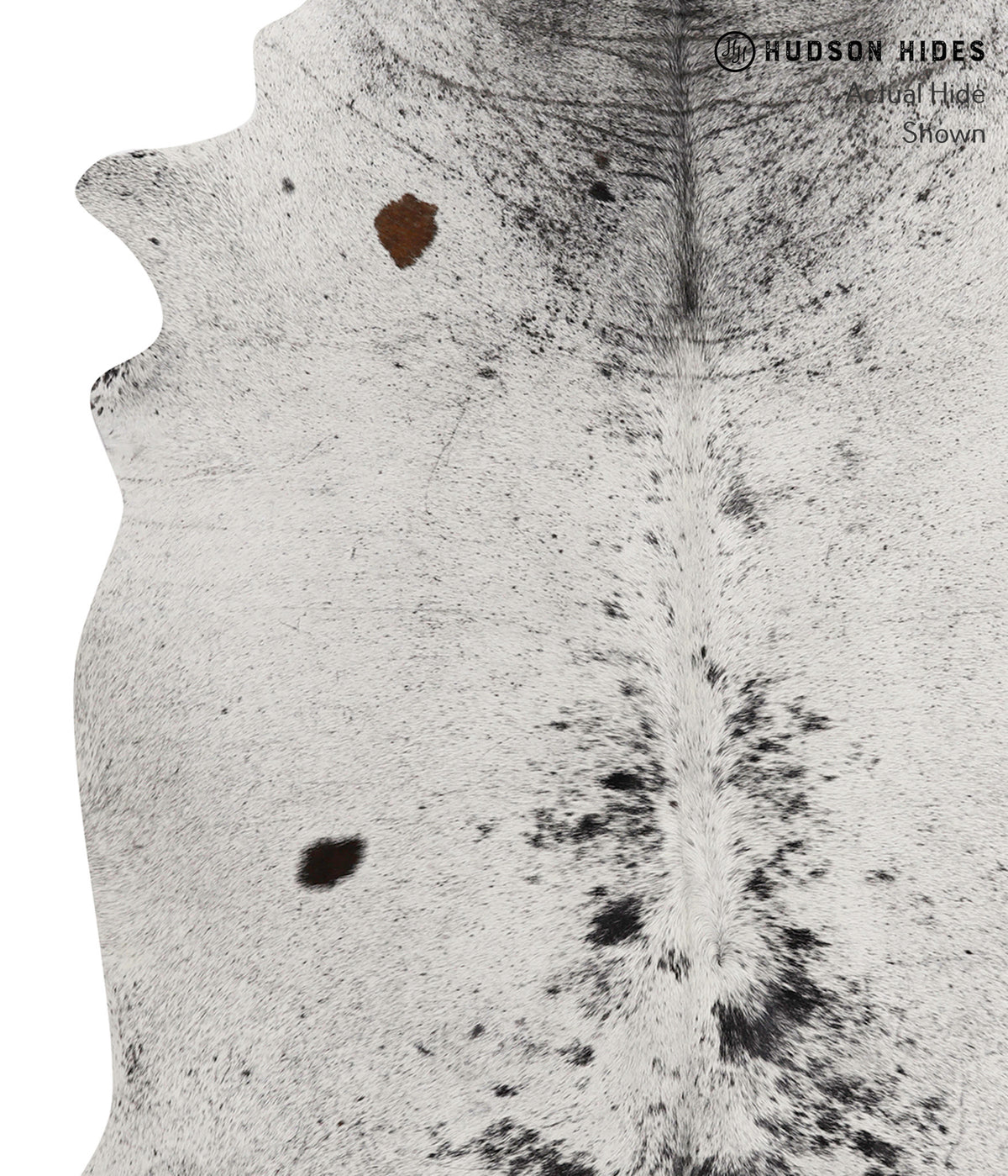 Salt and Pepper Black X-Large Brazilian Cowhide Rug 7'1"H x 5'11"W #83684 by Hudson Hides