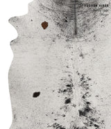 Salt and Pepper Black X-Large Brazilian Cowhide Rug 7'1"H x 5'11"W #83684 by Hudson Hides