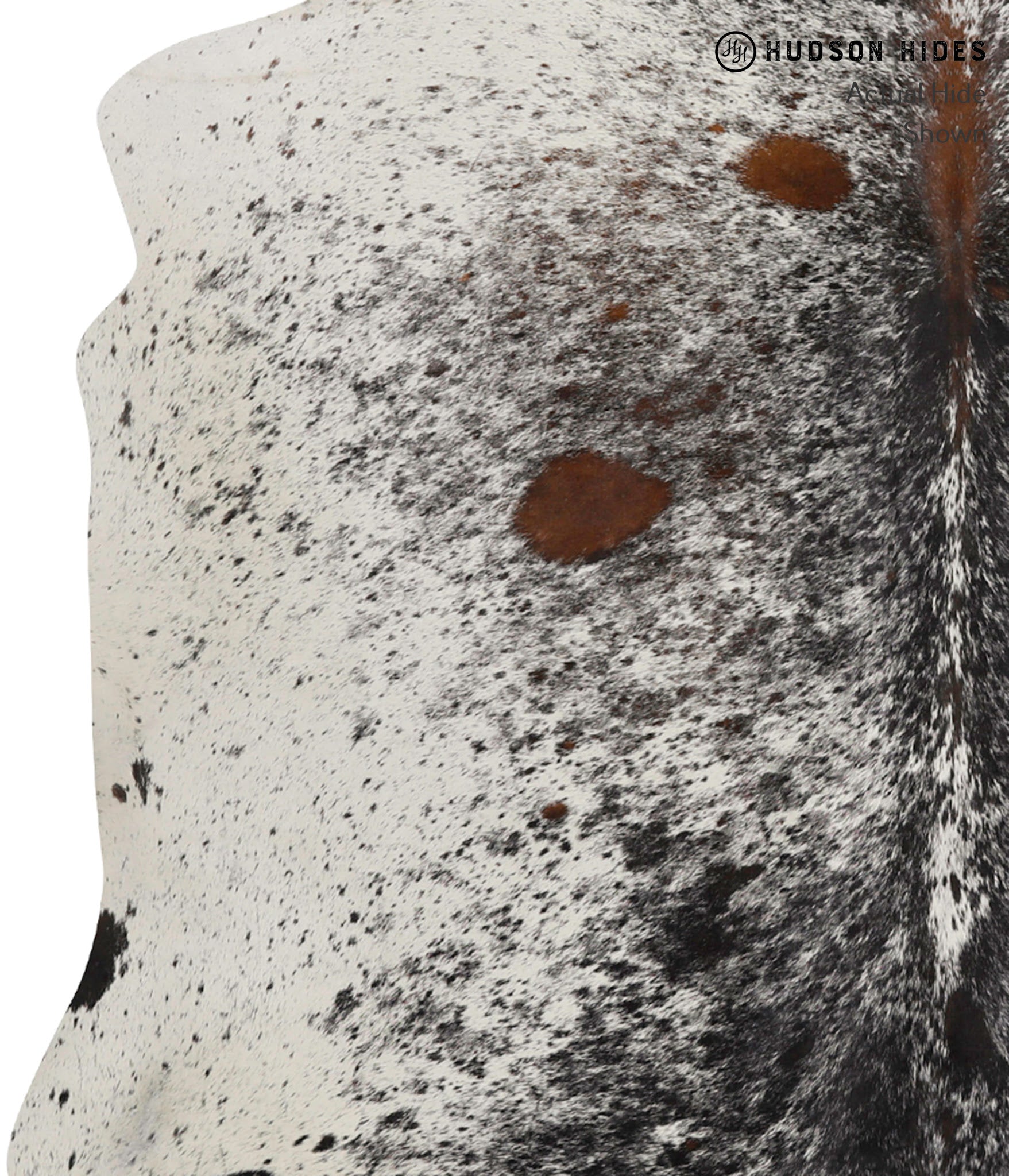 Salt and Pepper Brown Cowhide Rug #83705