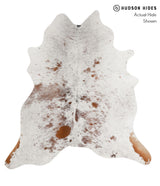 Salt and Pepper Brown X-Large Brazilian Cowhide Rug 7'2"H x 6'6"W #83709 by Hudson Hides