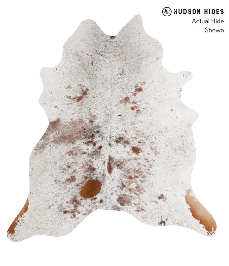 Salt and Pepper Brown X-Large Brazilian Cowhide Rug 7'2"H x 6'6"W #83709 by Hudson Hides