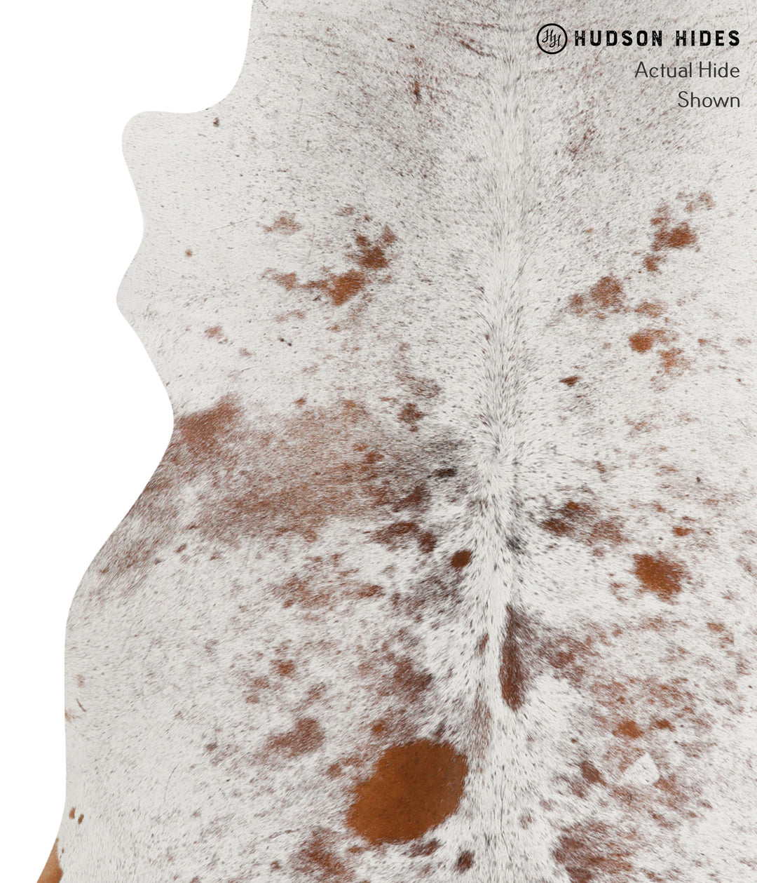 Salt and Pepper Brown X-Large Brazilian Cowhide Rug 7'2"H x 6'6"W #837