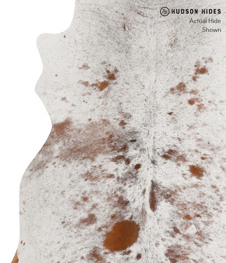 Salt and Pepper Brown X-Large Brazilian Cowhide Rug 7'2"H x 6'6"W #83709 by Hudson Hides