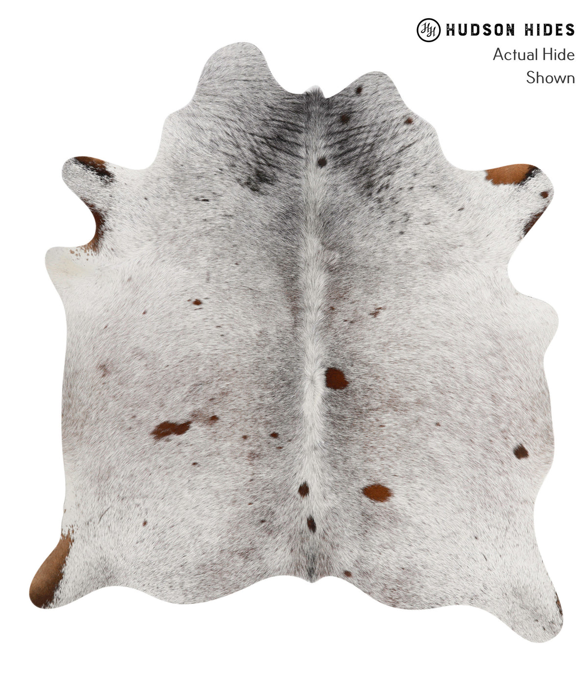 Salt and Pepper Brown Cowhide Rug #83726