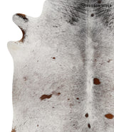 Salt and Pepper Brown X-Large Brazilian Cowhide Rug 6'9"H x 6'0"W #83726 by Hudson Hides