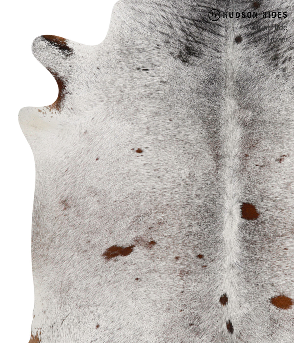 Salt and Pepper Brown Cowhide Rug #83726