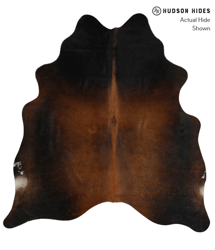 Chocolate X-Large Brazilian Cowhide Rug 6'6"H x 6'1"W #83745 by Hudson Hides