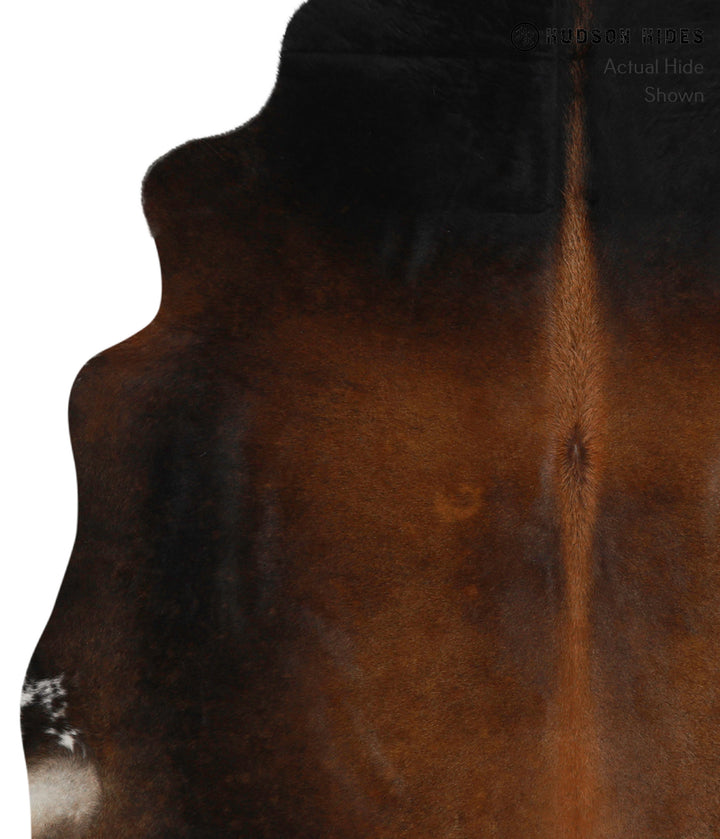 Chocolate X-Large Brazilian Cowhide Rug 6'6"H x 6'1"W #83745 by Hudson Hides
