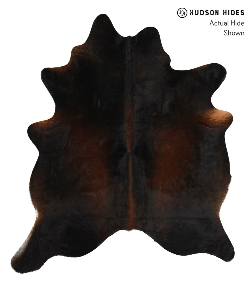 Chocolate X-Large Brazilian Cowhide Rug 7'2"H x 6'1"W #83746 by Hudson Hides