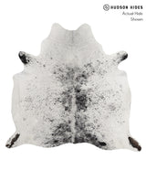 Salt and Pepper Black X-Large Brazilian Cowhide Rug 6'5"H x 6'9"W #83755 by Hudson Hides