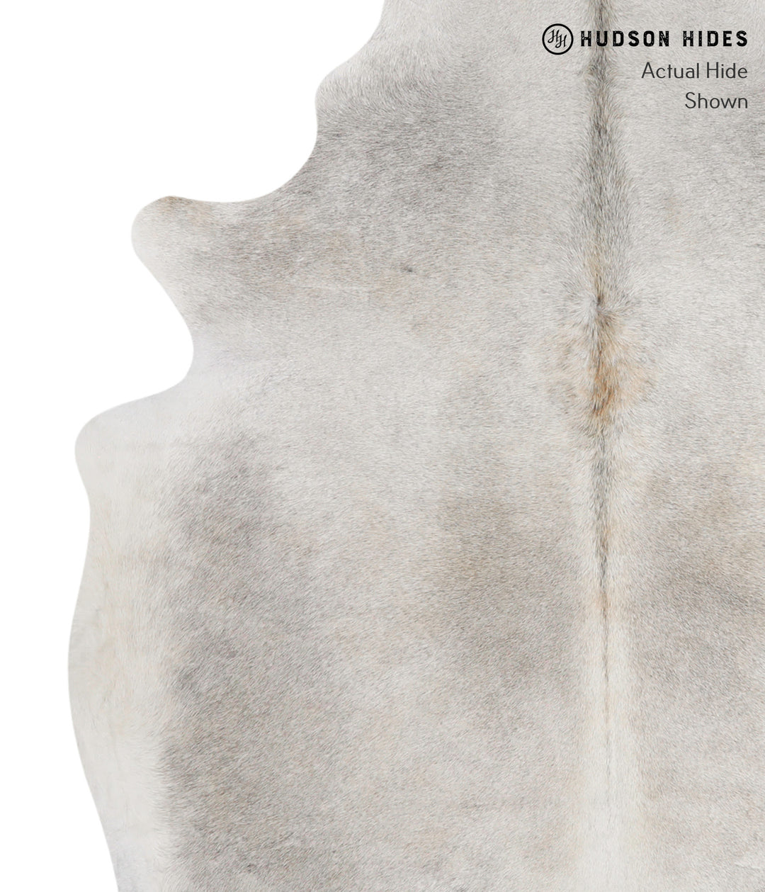 Medium Grey X-Large Brazilian Cowhide Rug 6'9"H x 6'1"W #83766 by Huds