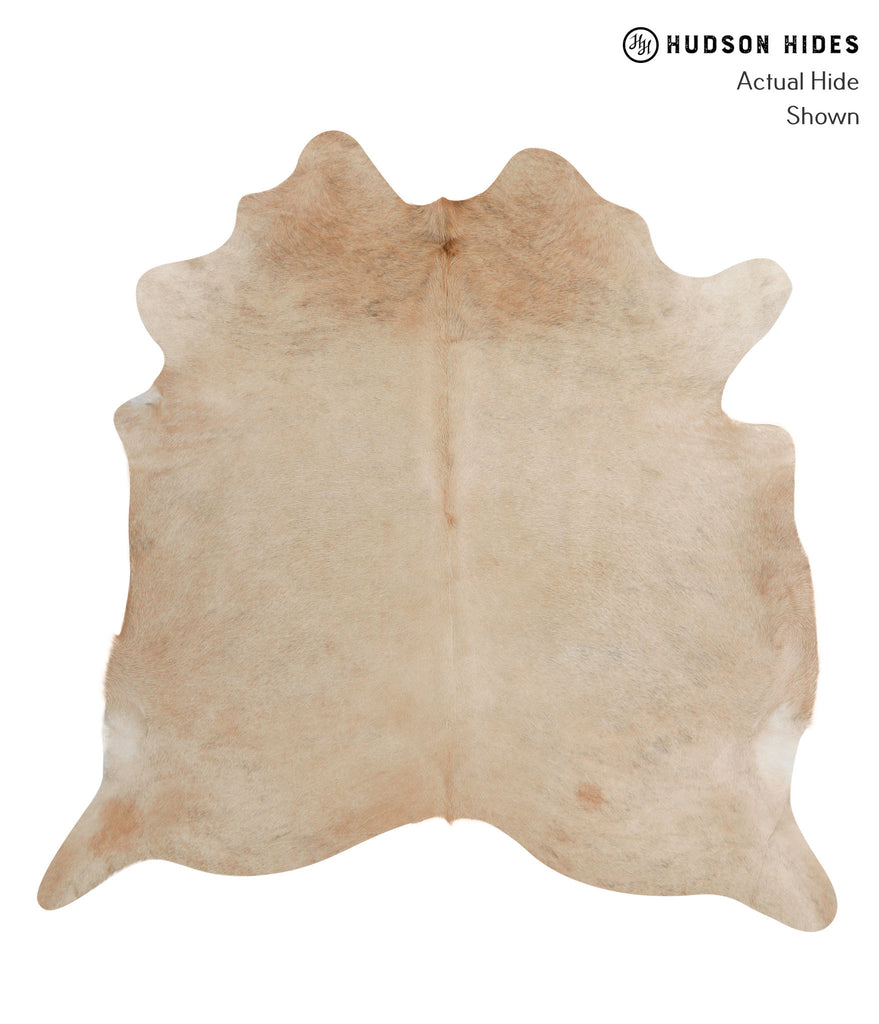 Beige X-Large Brazilian Cowhide Rug 6'4"H x 6'5"W #83769 by Hudson Hides