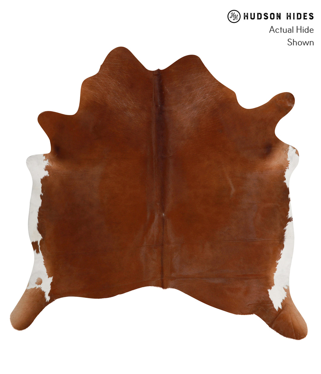 Solid Brown X-Large Brazilian Cowhide Rug 6'7"H x 6'8"W #83783 by Huds