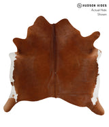Solid Brown X-Large Brazilian Cowhide Rug 6'7"H x 6'8"W #83783 by Hudson Hides