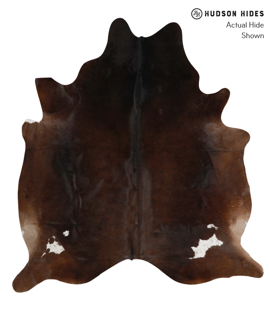 Chocolate X-Large Brazilian Cowhide Rug 7'0"H x 6'4"W #83786 by Hudson Hides