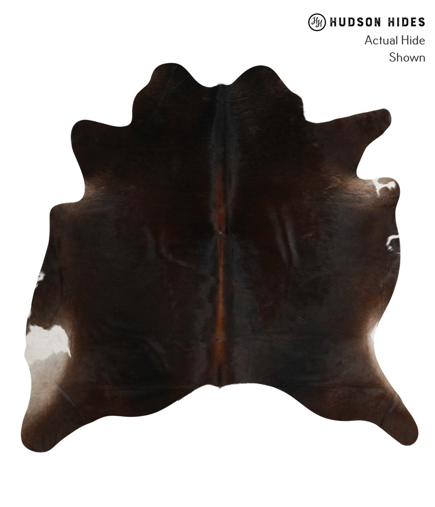 Chocolate Large Brazilian Cowhide Rug 6'1"H x 6'2"W #83794 by Hudson Hides
