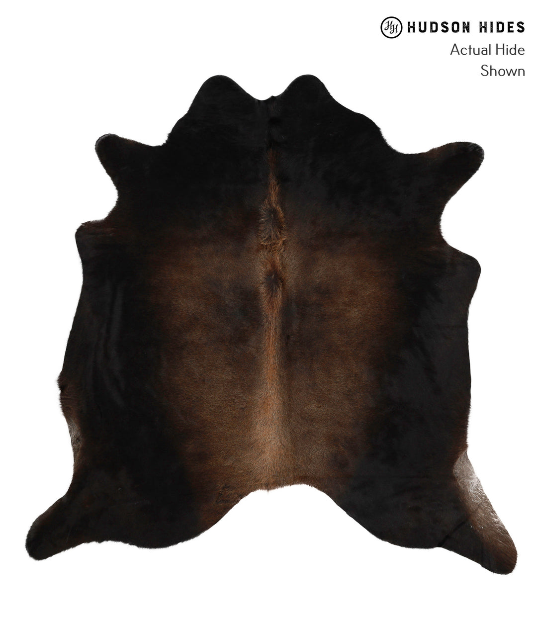 Chocolate X-Large Brazilian Cowhide Rug 6'8"H x 6'7"W #83804 by Hudson