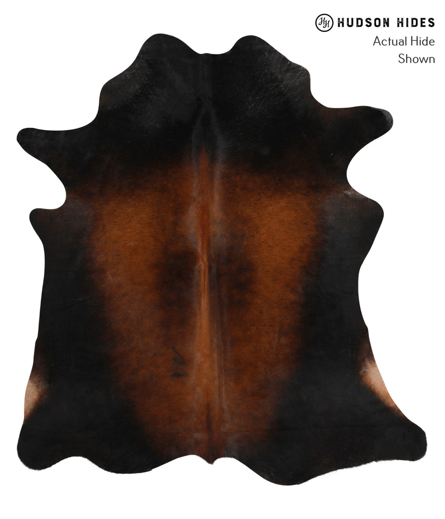 Chocolate Large Brazilian Cowhide Rug 6'4"H x 5'11"W #83869 by Hudson Hides