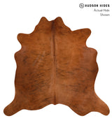 Medium Brindle X-Large Brazilian Cowhide Rug 6'2"H x 6'7"W #83875 by Hudson Hides