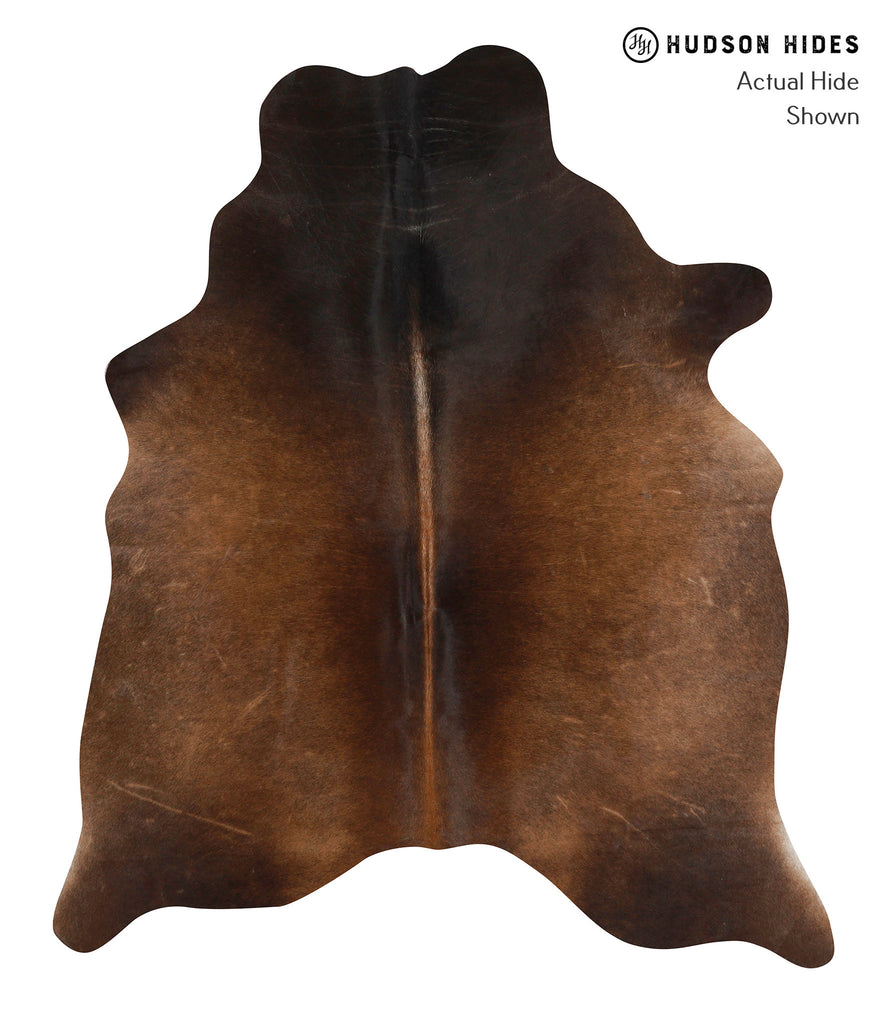 Chocolate Large Brazilian Cowhide Rug 5'11"H x 5'0"W #83892 by Hudson Hides