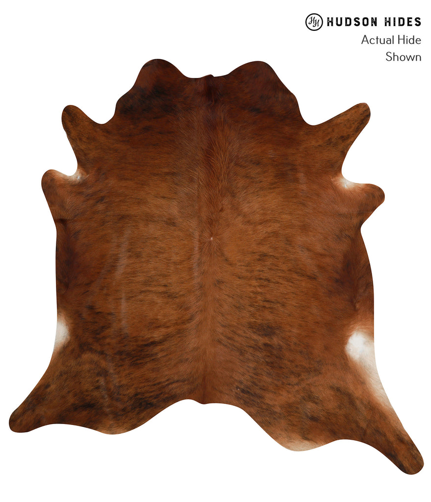 Medium Brindle XX-Large Brazilian Cowhide Rug 7'1"H x 7'1"W #83964 by Hudson Hides