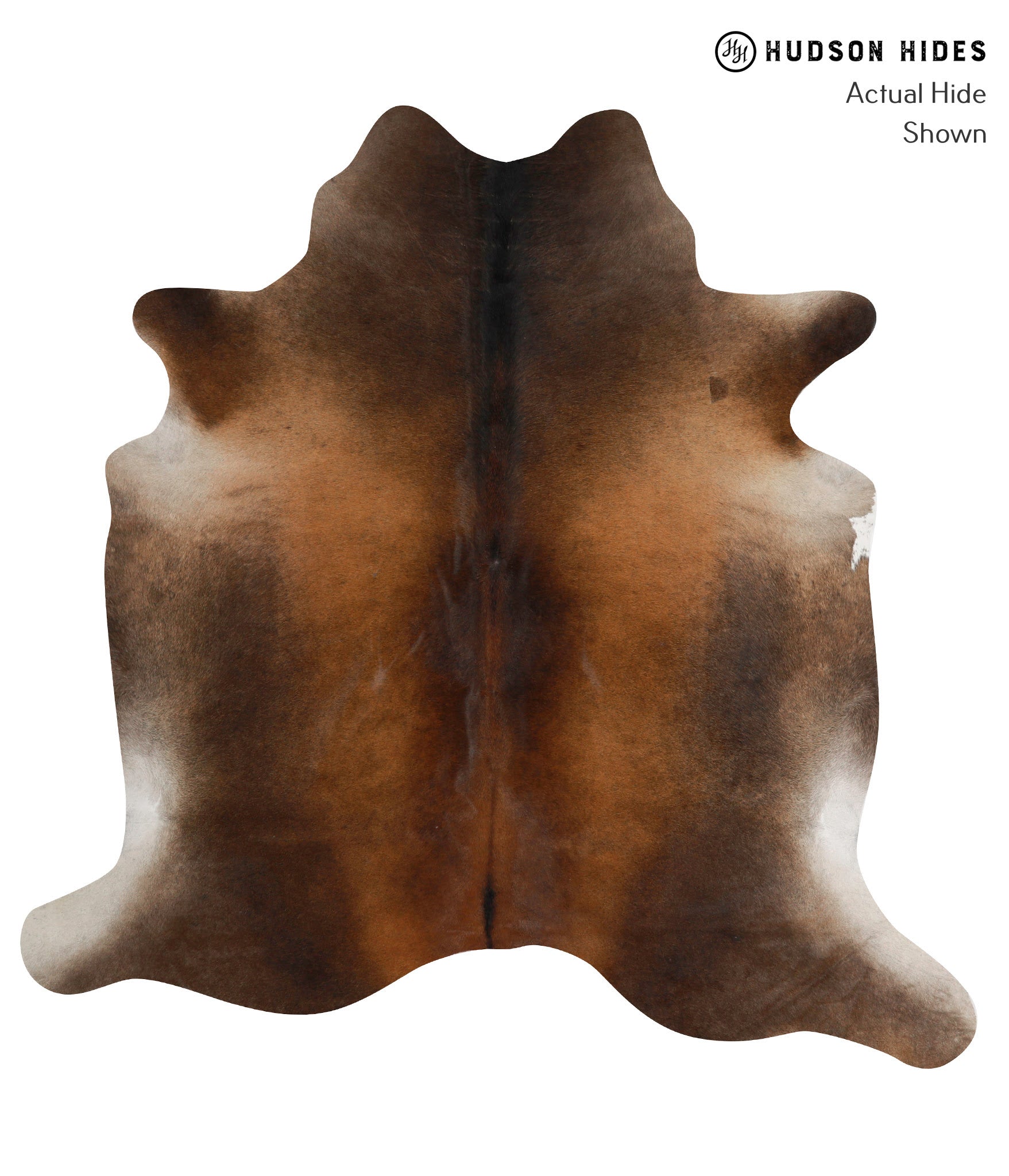 Brown with Red Cowhide Rug #83970