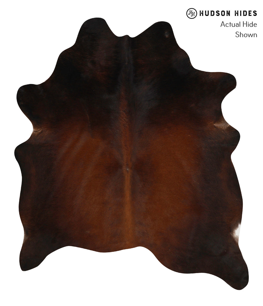 Chocolate Large Brazilian Cowhide Rug 6'1"H x 5'7"W #83988 by Hudson Hides