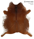 Salt and Pepper Brown X-Large Brazilian Cowhide Rug 7'3"H x 6'5"W #84007 by Hudson Hides