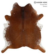 Salt and Pepper Brown X-Large Brazilian Cowhide Rug 7'3"H x 6'5"W #84007 by Hudson Hides