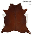 Brown and White Regular XX-Large Brazilian Cowhide Rug 7'4"H x 7'0"W #84023 by Hudson Hides