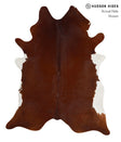 Brown and White Regular XX-Large Brazilian Cowhide Rug 7'9"H x 6'5"W #84024 by Hudson Hides