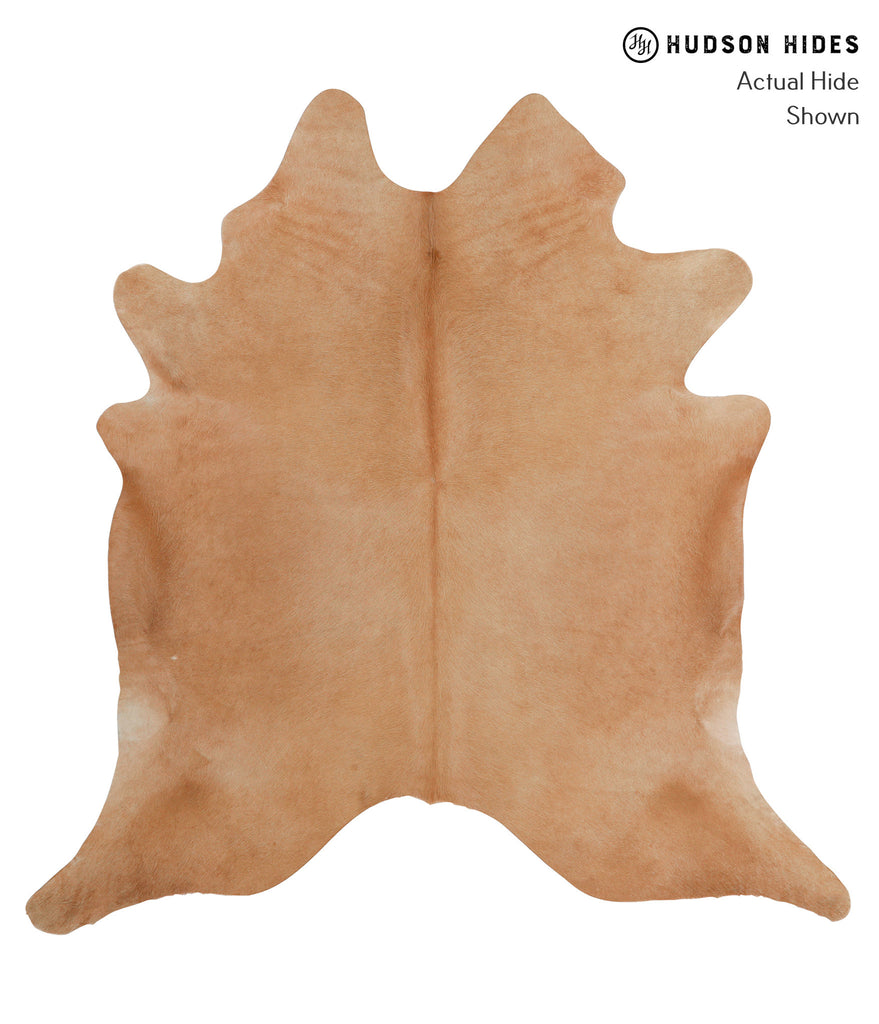 Beige X-Large Brazilian Cowhide Rug 7'1"H x 6'11"W #84095 by Hudson Hides