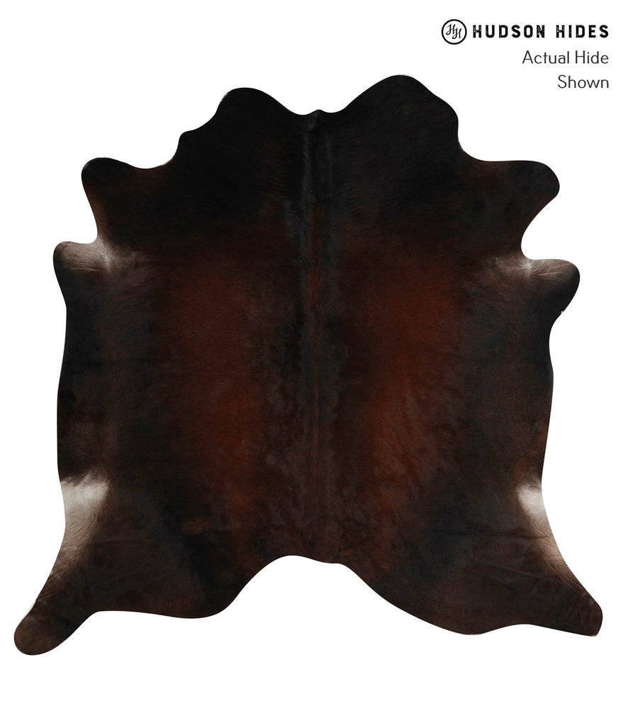 Chocolate X-Large Brazilian Cowhide Rug 6'9"H x 6'10"W #84193 by Hudson Hides
