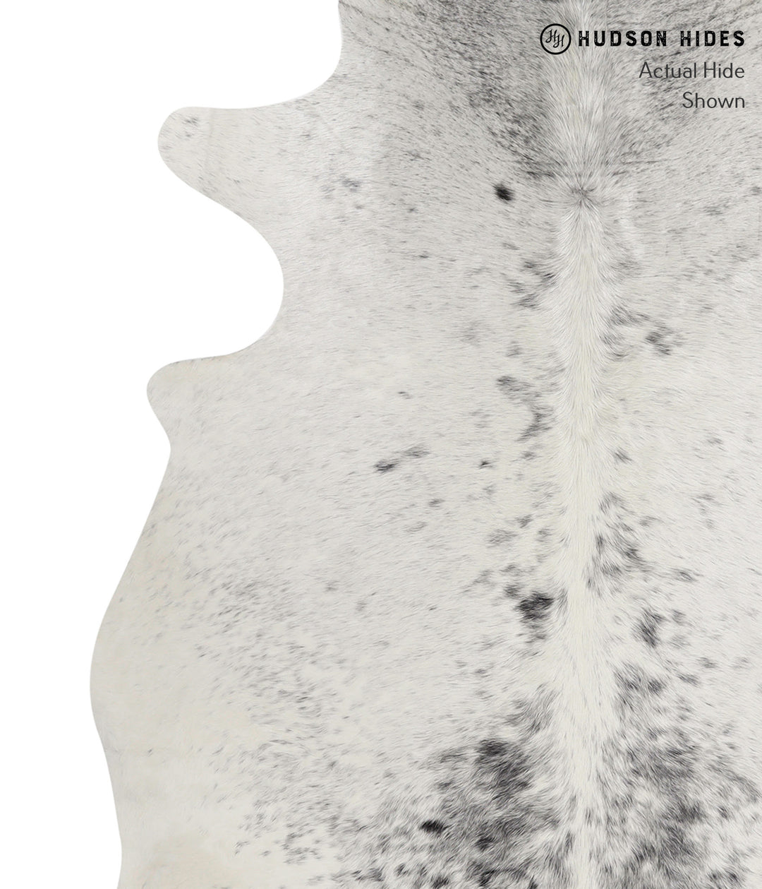 Salt and Pepper Black X-Large Brazilian Cowhide Rug 7'2"H x 6'7"W #842