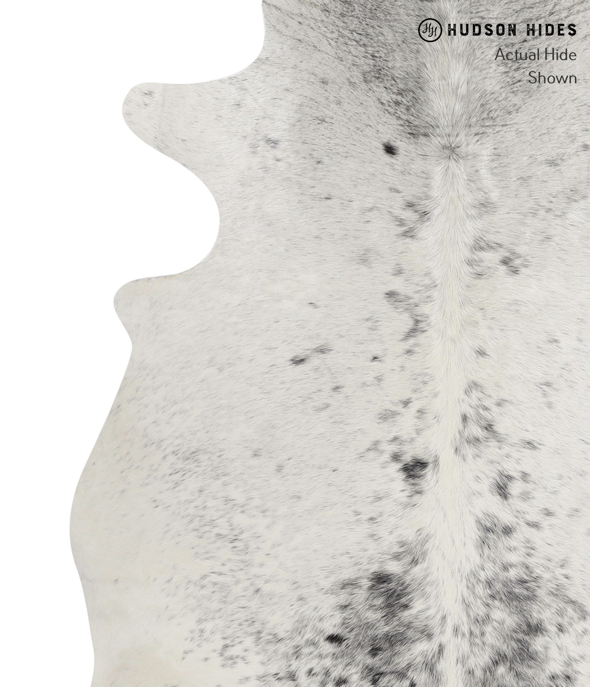 Salt and Pepper Black X-Large Brazilian Cowhide Rug 7'2"H x 6'7"W #84205 by Hudson Hides