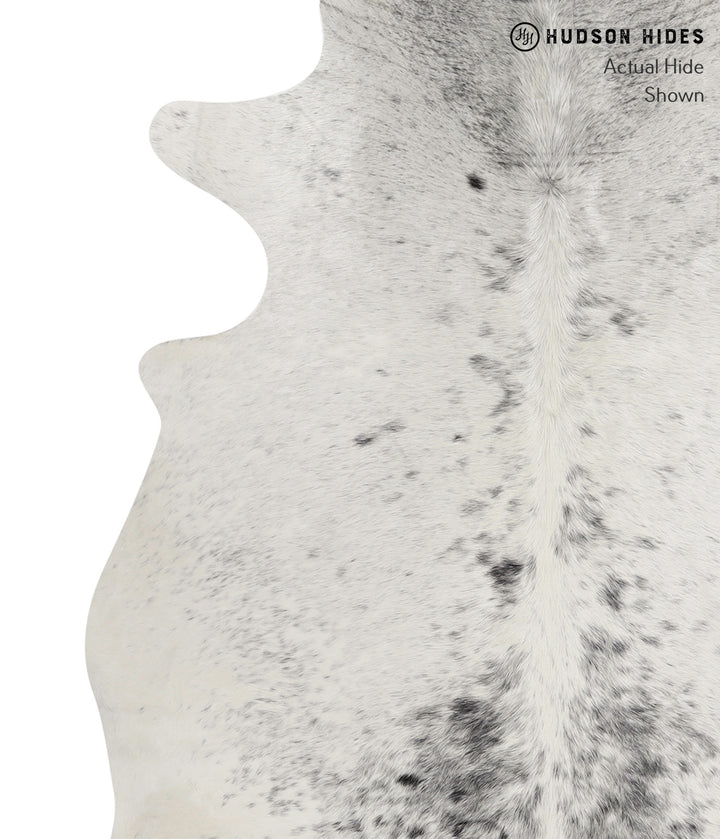 Salt and Pepper Black X-Large Brazilian Cowhide Rug 7'2"H x 6'7"W #84205 by Hudson Hides