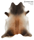 Grey with Beige X-Large Brazilian Cowhide Rug 7'5"H x 6'5"W #84261 by Hudson Hides
