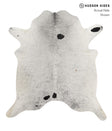 Salt and Pepper Black X-Large Brazilian Cowhide Rug 7'4"H x 6'8"W #84274 by Hudson Hides