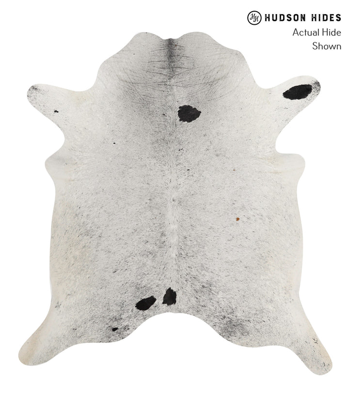 Salt and Pepper Black X-Large Brazilian Cowhide Rug 7'4"H x 6'8"W #84274 by Hudson Hides