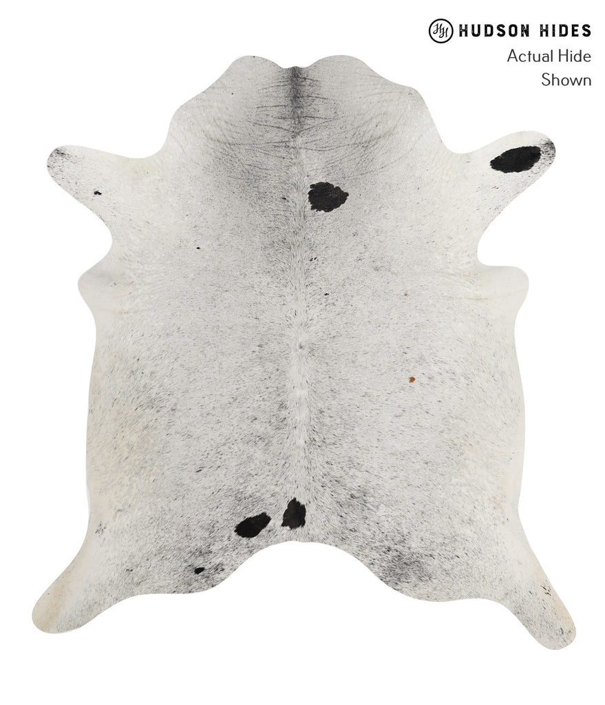 Salt and Pepper Black X-Large Brazilian Cowhide Rug 7'4"H x 6'8"W #84274 by Hudson Hides