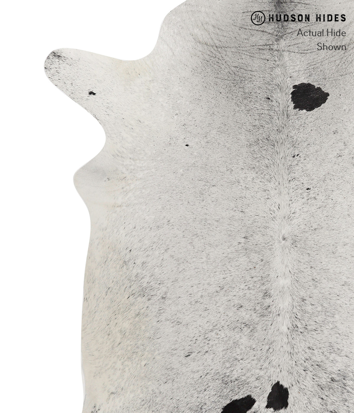 Salt and Pepper Black X-Large Brazilian Cowhide Rug 7'4"H x 6'8"W #84274 by Hudson Hides
